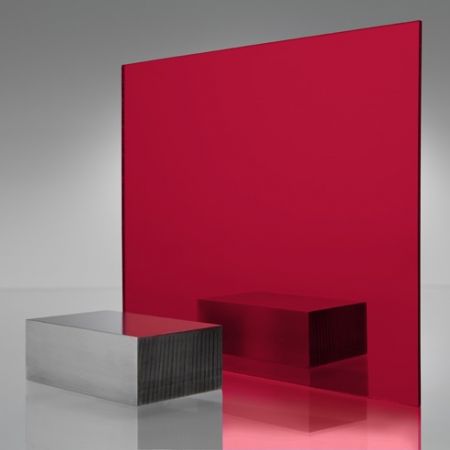3mm Plaskolite Red 1400 Mirror Acrylic Sheet