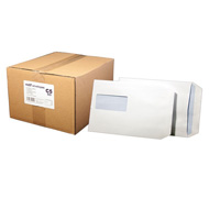 Motif White Window Envelope